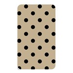Polka Dots - Black on Khaki Brown Memory Card Reader (Rectangular)