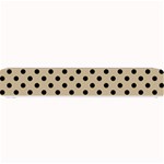 Polka Dots - Black on Khaki Brown Small Bar Mat