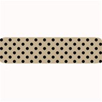 Polka Dots - Black on Khaki Brown Medium Bar Mat