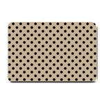 Polka Dots - Black on Khaki Brown Small Doormat