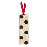 Polka Dots - Black on Khaki Brown Small Book Mark