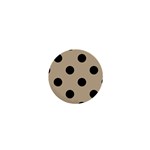 Polka Dots - Black on Khaki Brown 1  Mini Magnet