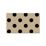 Polka Dots - Black on Khaki Brown Sticker Rectangular (10 pack)