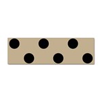 Polka Dots - Black on Khaki Brown Sticker Bumper (100 pack)