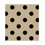 Polka Dots - Black on Khaki Brown Greeting Card 4.5  x 6 