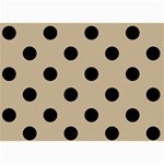 Polka Dots - Black on Khaki Brown 5  x 7  Photo Cards