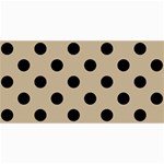 Polka Dots - Black on Khaki Brown 4  x 8  Photo Cards