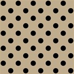 Polka Dots - Black on Khaki Brown ScrapBook Page 8  x 8 