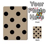 Polka Dots - Black on Khaki Brown Multi-purpose Cards (Rectangle)