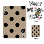 Polka Dots - Black on Khaki Brown Playing Cards 54 Designs