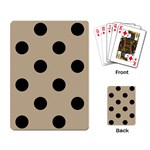 Polka Dots - Black on Khaki Brown Playing Cards Single Design