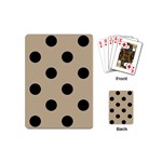 Polka Dots - Black on Khaki Brown Playing Cards (Mini)