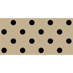 Polka Dots - Black on Khaki Brown YOU ARE INVITED 3D Greeting Card (8x4)