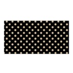 Polka Dots - Khaki Brown on Black Satin Wrap