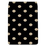 Polka Dots - Khaki Brown on Black Removable Flap Cover (S)