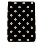 Polka Dots - Khaki Brown on Black Removable Flap Cover (L)