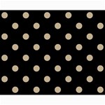 Polka Dots - Khaki Brown on Black Collage 8  x 10 