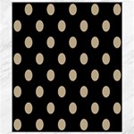Polka Dots - Khaki Brown on Black Canvas 8  x 10 