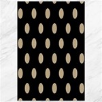 Polka Dots - Khaki Brown on Black Canvas 12  x 18 