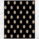 Polka Dots - Khaki Brown on Black Canvas 16  x 20 
