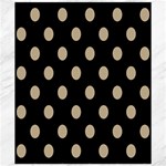 Polka Dots - Khaki Brown on Black Canvas 20  x 24 