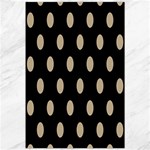 Polka Dots - Khaki Brown on Black Canvas 20  x 30 