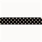 Polka Dots - Khaki Brown on Black Small Bar Mat