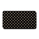 Polka Dots - Khaki Brown on Black Medium Bar Mat