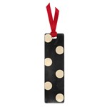 Polka Dots - Khaki Brown on Black Small Book Mark