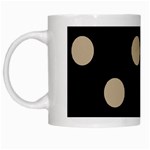 Polka Dots - Khaki Brown on Black Black Mug