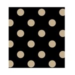 Polka Dots - Khaki Brown on Black Greeting Card 4.5  x 6 