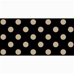 Polka Dots - Khaki Brown on Black 4  x 8  Photo Cards