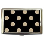 Polka Dots - Khaki Brown on Black Cigarette Money Case