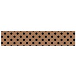 Polka Dots - Black on French Beige Flano Scarf (Small)