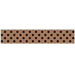 Polka Dots - Black on French Beige Flano Scarf (Large)