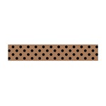 Polka Dots - Black on French Beige Flano Scarf (Mini)