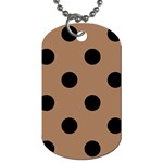 Polka Dots - Black on French Beige Dog Tag (One Side)
