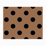 Polka Dots - Black on French Beige Small Glasses Cloth (2 Sides)