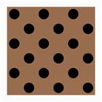 Polka Dots - Black on French Beige Medium Glasses Cloth (2 Sides)