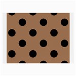 Polka Dots - Black on French Beige Large Glasses Cloth (2 Sides)