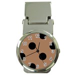 Polka Dots - Black on French Beige Money Clip Watch