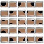 Polka Dots - Black on French Beige 9mm Italian Charm (25 pack)