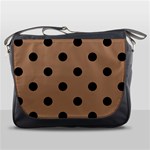 Polka Dots - Black on French Beige Messenger Bag