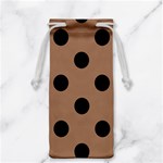 Polka Dots - Black on French Beige Jewelry Bag