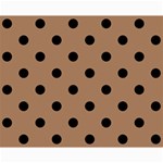 Polka Dots - Black on French Beige Collage 8  x 10 