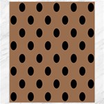 Polka Dots - Black on French Beige Canvas 8  x 10 
