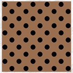 Polka Dots - Black on French Beige Canvas 12  x 12 