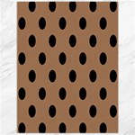 Polka Dots - Black on French Beige Canvas 12  x 16 