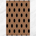 Polka Dots - Black on French Beige Canvas 12  x 18 