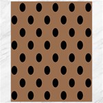 Polka Dots - Black on French Beige Canvas 16  x 20 